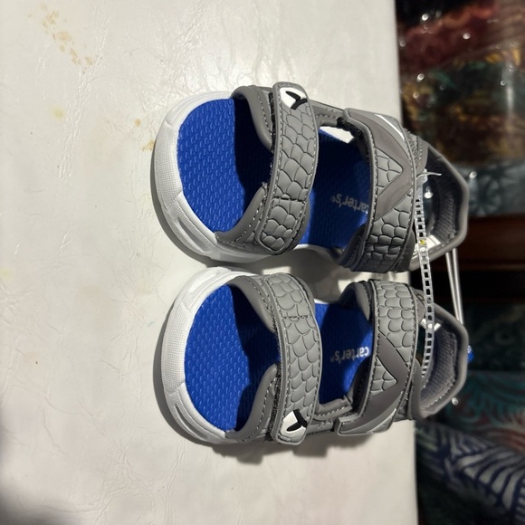 Carter's Baby Boy's Wandu-B Fashion Gray/Blue/White Sandals Shoes - Picture 5 of 5